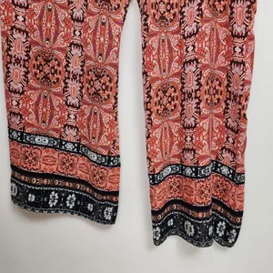 Purple Snow Wide Leg Jumpsuit Bohemian Ethnic Print Palazzo Spaghetti Straps M thumbnail 10