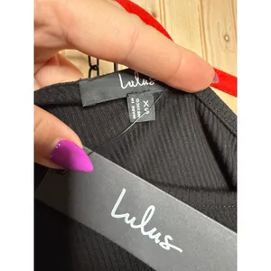 NWT Lulus Power to Wow Black One-Shoulder Cutout Midi Dress Party Night Out XS thumbnail 5