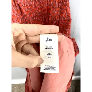 Joie Red Tea Rose Printed Bondi Tiered Cotton Summer Boho Midi Dress XL thumbnail 3