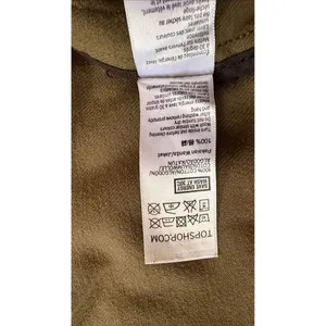 Topshop Khaki Hooded Utility Jacket Asymmetrical Zip Cotton Size US 4 thumbnail 6