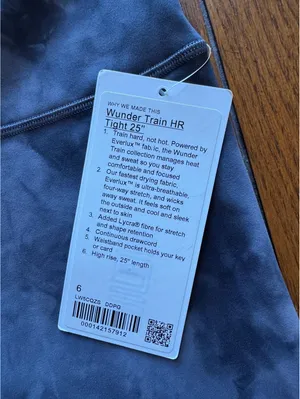 Lululemon Wunder Train High Rise 25” Diamond Dye Graphite Grey Size 6 NWT thumbnail 4