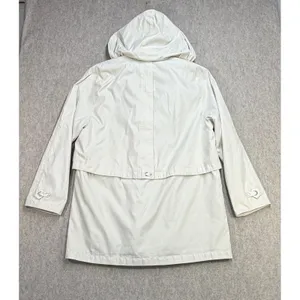 Vintage Current Seen CS Signature Hooded Anorak Jacket Womens M Cream Coastal thumbnail 2