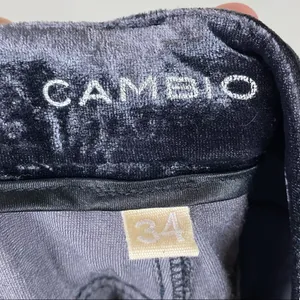 NWOT Cambio Lea Navy Crushed Velvet Skinny Pants thumbnail 5