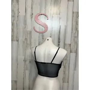 Black crop top size small thumbnail 2