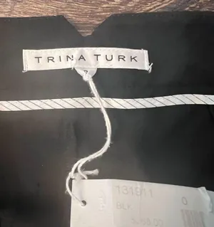Trina Turk Straight Leg Flat Front Black Dress Pants Size 0 Nwt thumbnail 3