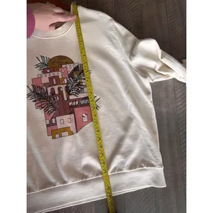 Bohme Graphic Crewneck Pullover Sweatshirt Ivory Cotton Women’s size Large thumbnail 9