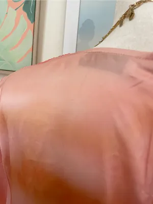 Petal & Pup Alton Pink Orange Dip Tie Dye Puff Sleeve Satin Midi Dress Size XL thumbnail 8