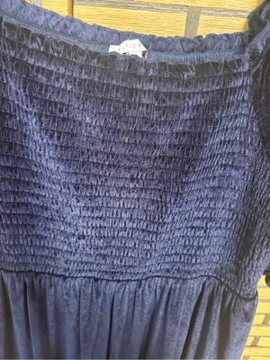 Baltic Born Navy Velvet Smocked Tiered Maxi Dress Size 2X thumbnail 5
