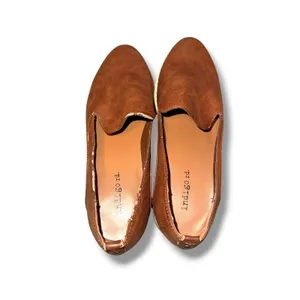 Indigo Rd Loafers Womens 7M Cognac‎ Brown Faux Leather Slip On Almond Toe Flats thumbnail 7