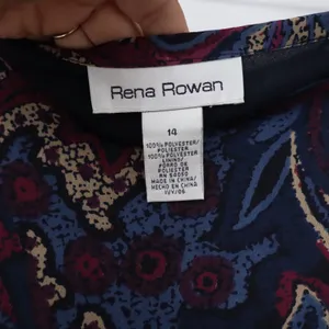 Rena Rowan Skirt Womens 14 Ink Mult Paisley A-Line Midi Chiffon NEW thumbnail 2