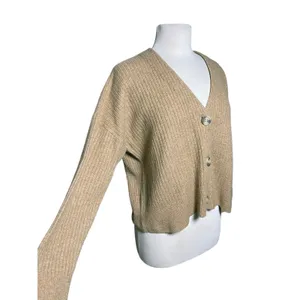 MADEWELL Women’s Preppy Rib Knit Button Up Wool Blend Cardigan thumbnail 3