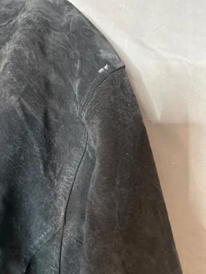 Venezia Womens 26/28 Black Genuine Leather Jacket Plus Size Plush Trim Vintage thumbnail 10