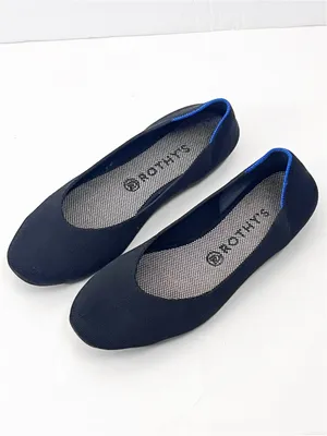 ROTHY’S Black Knit Almond Toe Slip On Loafers Flats Size 10 Quiet Luxury Neutral thumbnail 8