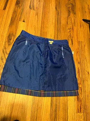 J.CREW Blue Plaid Wool Blend Mini Skirt - Size 2 thumbnail 3