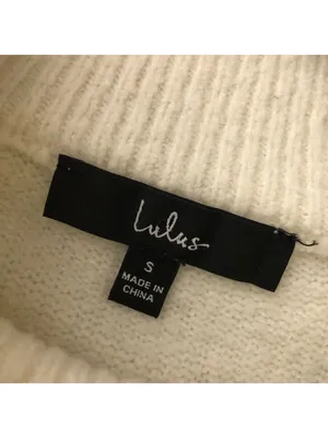 Lulus Sweater Mock Neck Cropped Puff Sleeve White S thumbnail 4