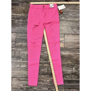Holic Jeans Pink Distressed Skinny Size M Stretchy‎ NWT thumbnail 3