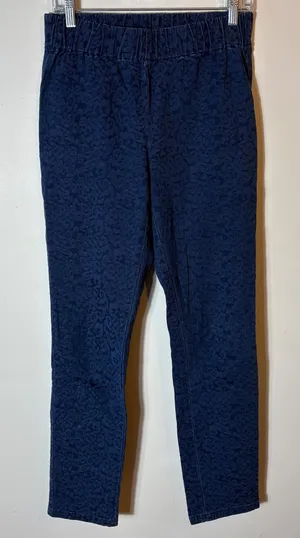 Soft Surroundings Pull On‎ Jeans Size TS (tall small) Blue Floral Print Casual thumbnail 1