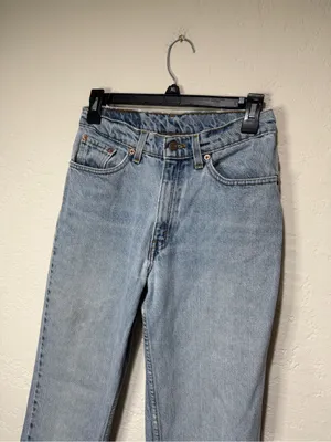 Vintage Levi 512 SLim Fit Light Wash High Rise Straight Leg Jeans Size 26” Wasit thumbnail 5