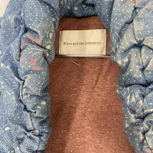 Anthro Pilcro Letterpress Blue Printed Cotton Puffer Vest Women’s Medium thumbnail 3