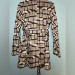 SOLITAIRE Plaid‎ Women's Jacket with Belt thumbnail 6