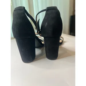 Dream Paris 6 Pumps High heels black faux-suede block heel sandals minimalist ankle strap thumbnail 3
