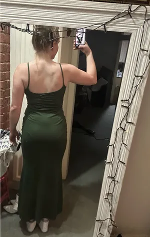 SheIn NWOT Solid Green Cami Long Soft Lounge Dress thumbnail 5