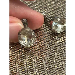 925 sterling silver earrings no hole tarnished 3.92g h20 thumbnail 3