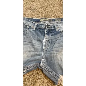 BKE Tyler Straight Light Wash Cut Off Denim Shorts Womens 36R Blue Frayed Hem‎ thumbnail 8