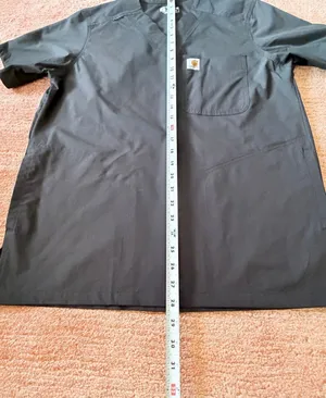 Carhartt Force Black Scrub Top V-Neck Short Sleeve Modern Fit Size S thumbnail 3