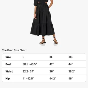 The Drop One Shoulder Cut-Out Tiered Midi Dress Large thumbnail 8