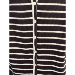 Lauren Ralph Lauren Striped Cardigan Sweater Brown Orange White Women's‎ Large thumbnail 6