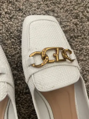 Women’s Franco Sarto Tiari Chain Square Toe Woven Loafer White Size 8 thumbnail 10