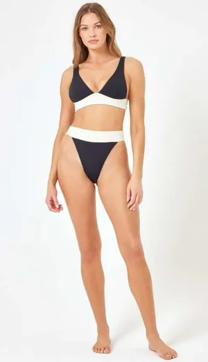 LSPACE Lola Bitsy High-Waisted Bikini Bottoms, Size Medium, $99 thumbnail 4