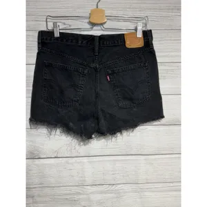 Levi's Shorts Womens W29 501 Button Fly Black Raw Hem Grunge High Rise thumbnail 7