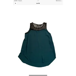 #9 Mossimo Green Sleeveless Blouse Women's Top Size Large thumbnail 4