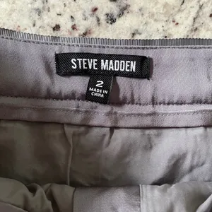Steve Madden Evalina Sequin Cargo Mini Skirt Womens 2 Silver Glam Disco Party thumbnail 5