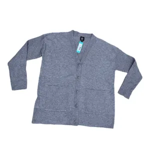 BOBEAU Stitch Fix Button Front Cardi Pocketed Preppy Sweater Womens Sz 1X Gray thumbnail 5