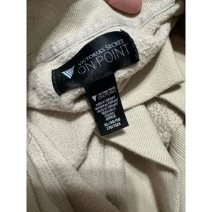Victorias Secret On Point Sherpa Quarter Zip Pullover Beige XL Cropped Fleece‎ thumbnail 5
