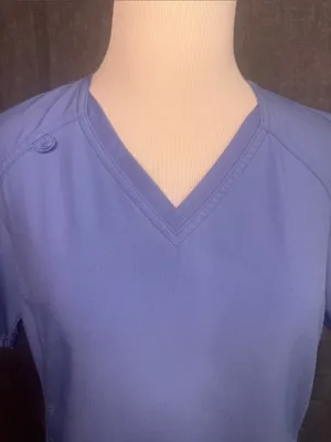 Cherokee iFlex V-Neck Medical Scrub Top in Light Blue thumbnail 3