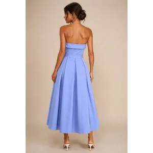 NEW Lulus Trendsetting Choice Periwinkle Strapless A-Line Midi Dress Medium thumbnail 2