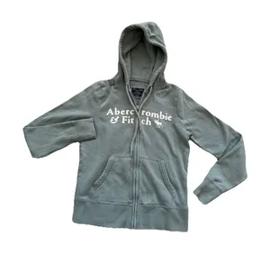 Abercrombie & Fitch Sweater Womens Small Steel Blue Full Zip Hoodie Long‎ Sleeve thumbnail 1