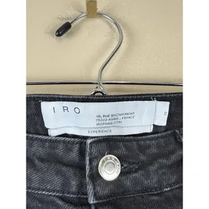 IRO Paris Experience Jeans Black Vintage Women’s 30 High Rise Slim Leg Denim thumbnail 7