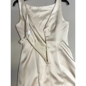 ASTR the Label Alisanne Satin Boat-Neck Bow Sleeveless Mini Dress Cream Small thumbnail 10