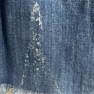 Aerie Denim Lace Up Grommet Shift Dress Medium Wash Ruffle Hem Fringe Large‎ thumbnail 9
