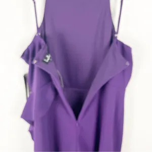 LULUS Great Things Purple Ruffled Trim High Neckline Bodycon Dress XL Party Boho thumbnail 6