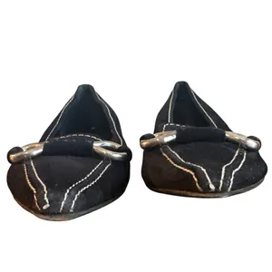 Prada Vintage Black Suede Horsebit Pointed Toe Loafers Black IT 38 US 8 Archive thumbnail 2