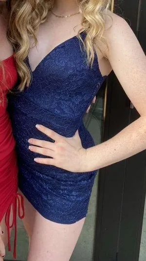 Navy Blue Lace Dress thumbnail 1
