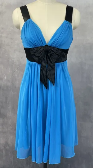 Y2K‎ Going Out Dress Womens Medium Empire Waist Flowy Party HOCO Cocktail thumbnail 1