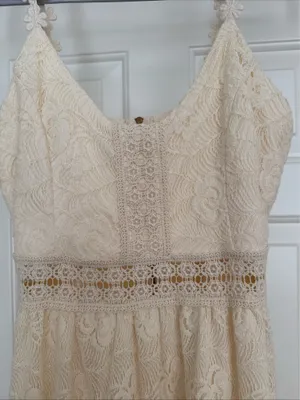Altar’d State cream Lace Overlay sundress Dress Small thumbnail 2