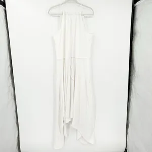 NWT PILYQ Women Bridal Resortwear Water Lilly Hampton Handkerchief Hem Dress M/L thumbnail 2